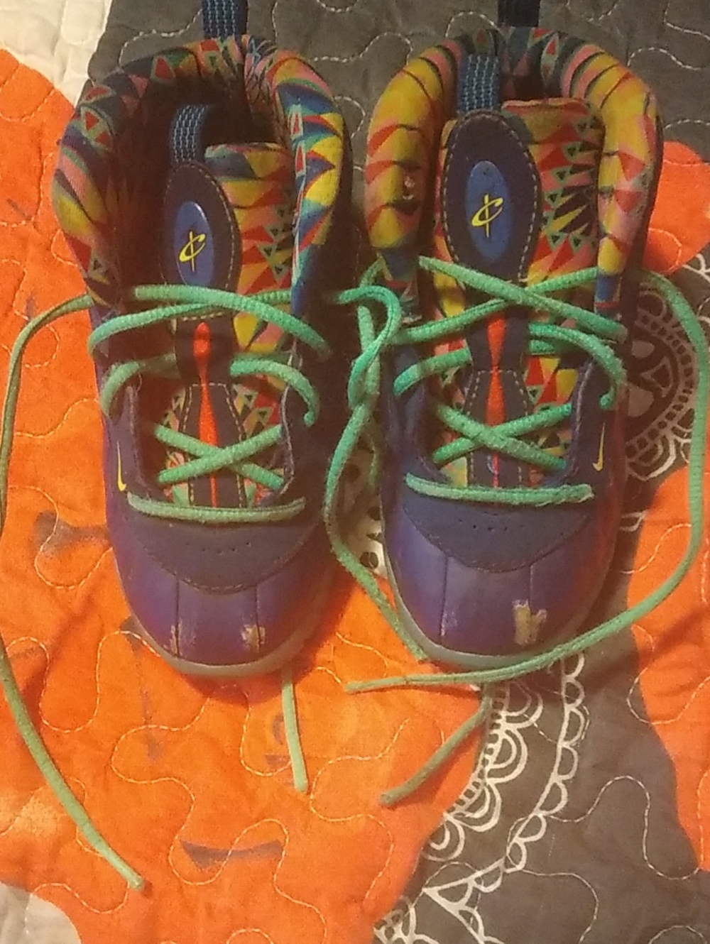 Kids Nike's Purple & Multi-Color Athletic Sneakers